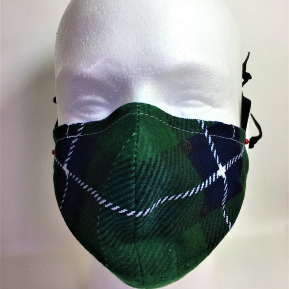 Three Duke Blue Devil Face Masks NEW Reversible Plaid - Picture 8 of 9